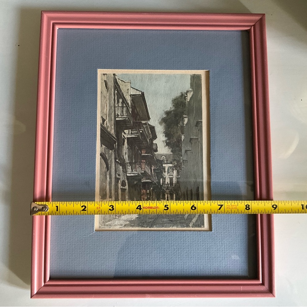 Vintage Framed New Orleans Art Print - Picture 5 of 6